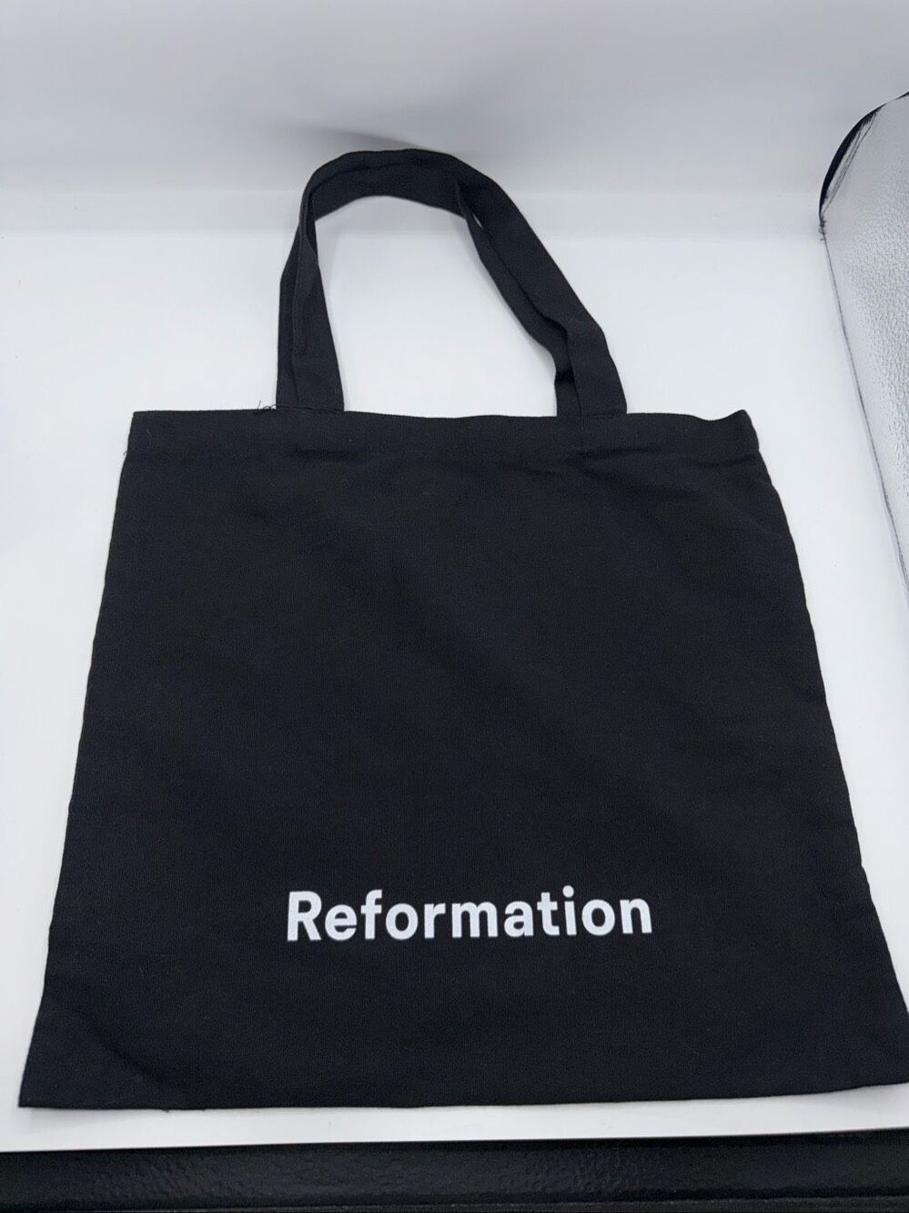 REFORMATION Black Reusable Tote Bag